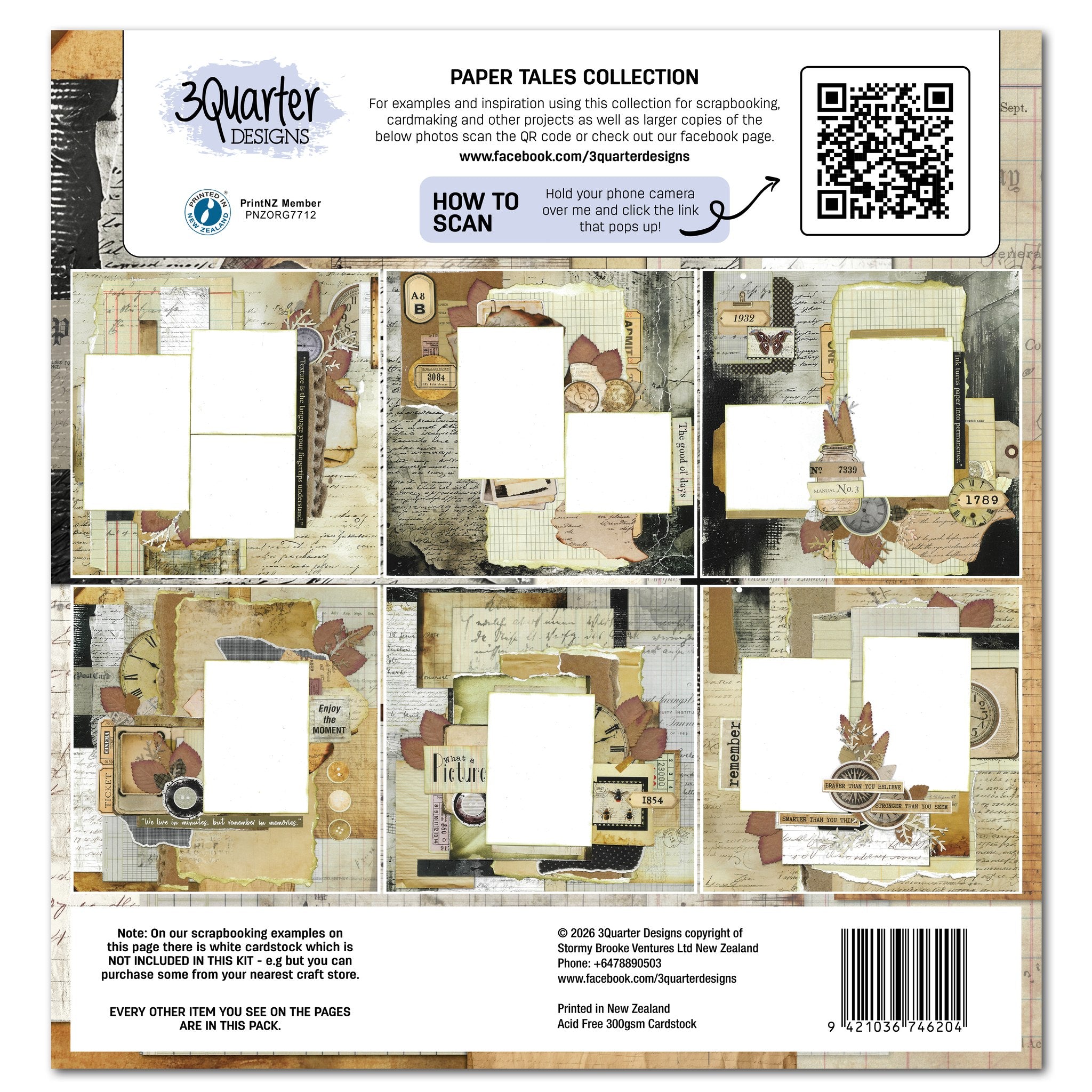 3 Quarter Designs - Paper Tales Collection Designer Paper & Diecuts Set