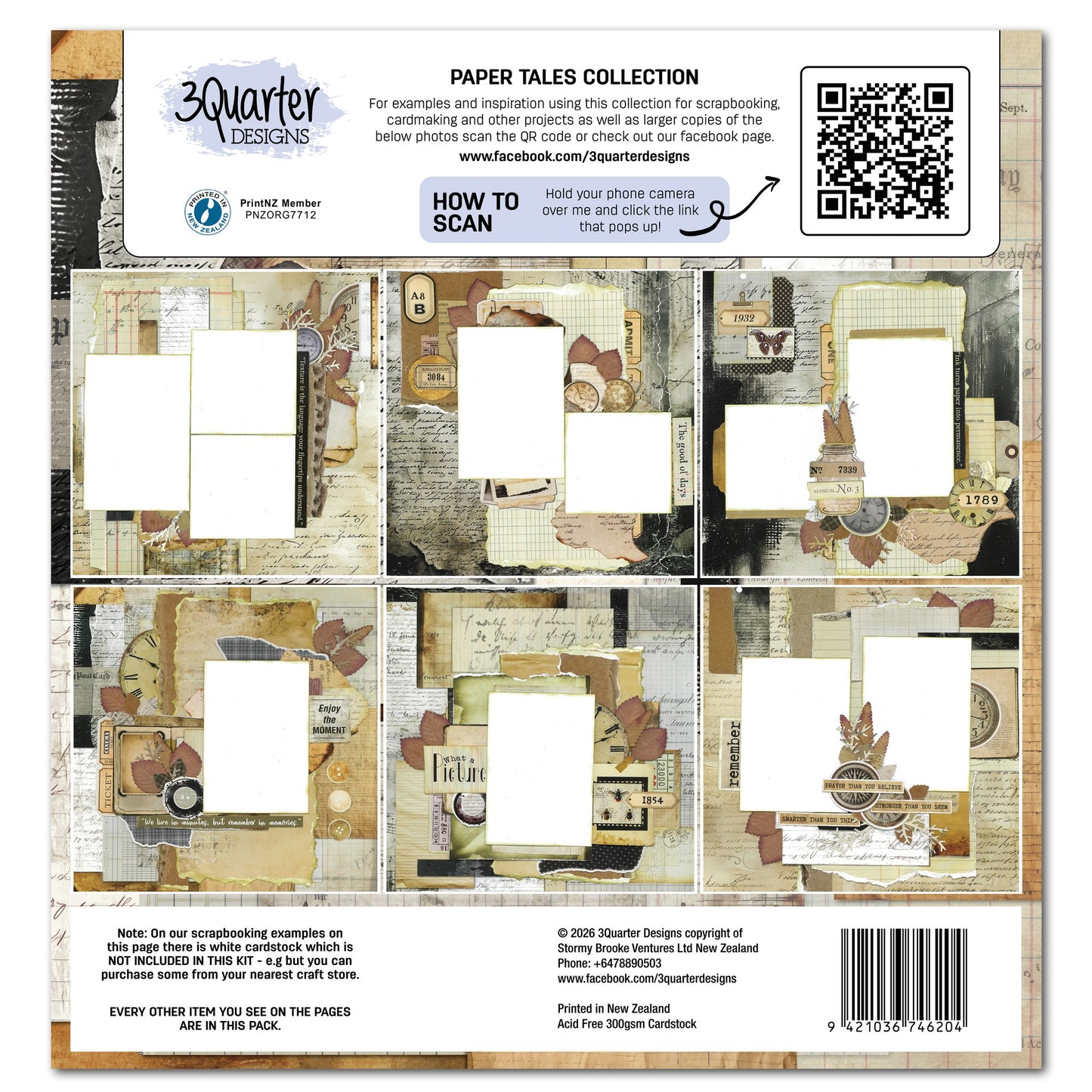 3 Quarter Designs - Paper Tales Collection Designer Paper & Diecuts Set