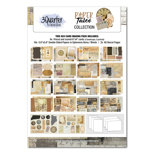 3 Quarter Designs - Paper Tales Collection 6x4 Card Pack