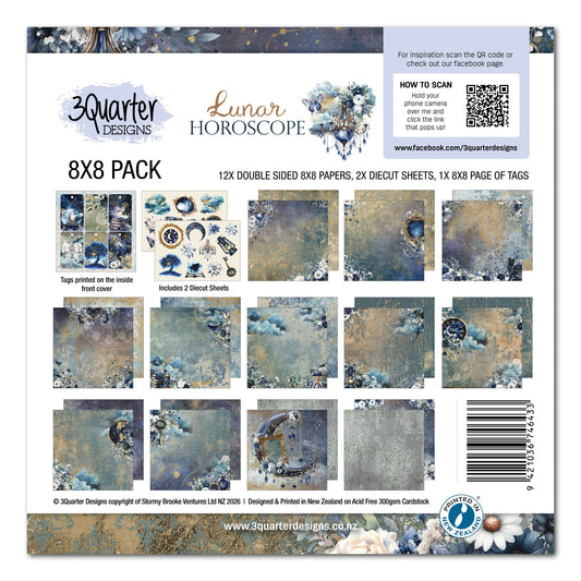 3 Quarter Designs - Lunar Horoscope  Collection 8x8 Pack