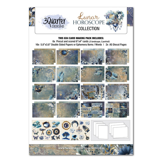 3 Quarter Designs - Lunar Horoscope Collection 6x4 Card Pack