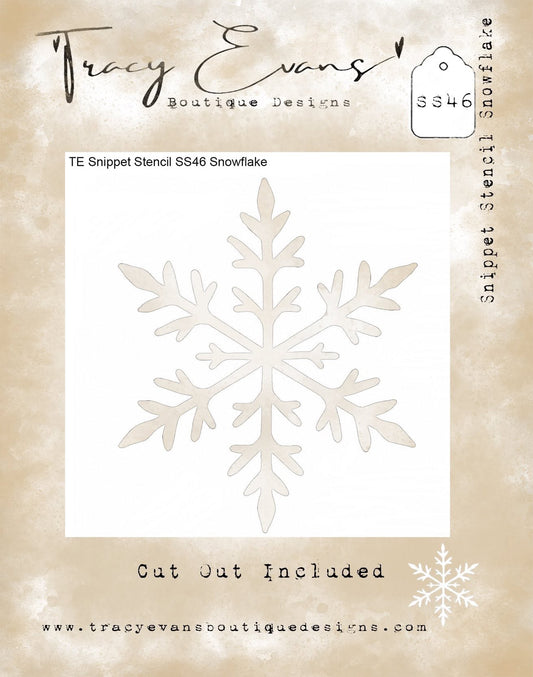 Tracy Evans Boutique Designs - Snippet Stencils - Snowflake SS46