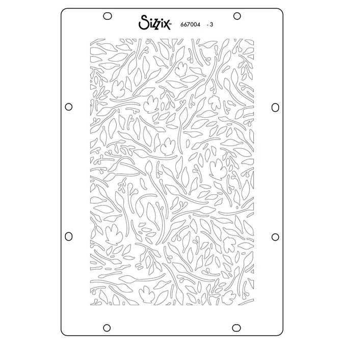 Sizzix Studio - Willow Wolfe Stencils - Backgrounds