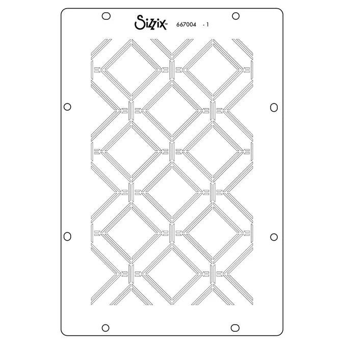 Sizzix Studio - Willow Wolfe Stencils - Backgrounds