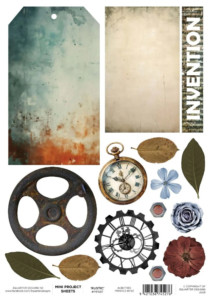 3 Quarter Designs - Mini Project Sheets - Rustic Tinker – 10Cats