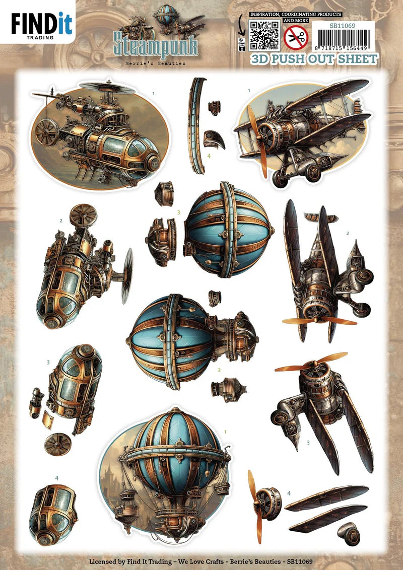 3D Push Out - Berrie's Beauties - Steampunk