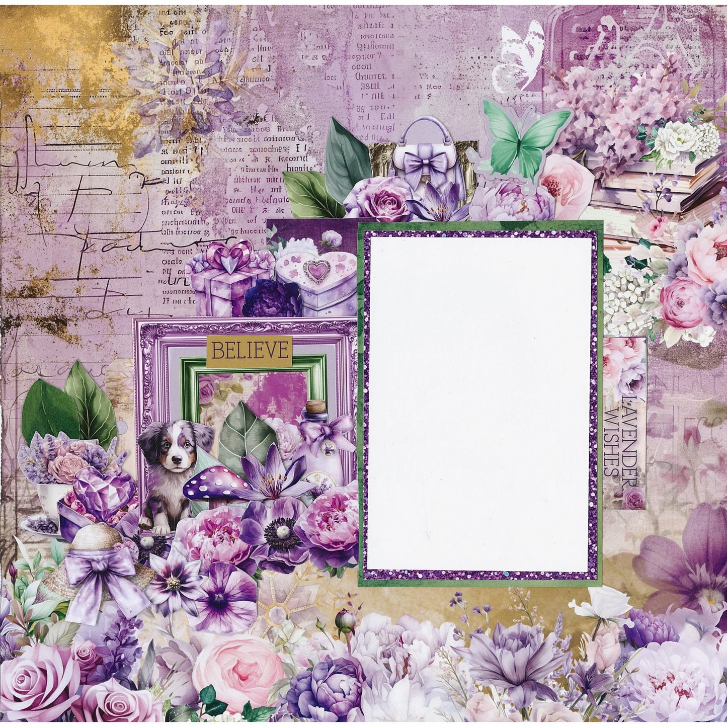 3 Quarter Designs - Violet Dreams Collection Designer Paper & Diecuts Set