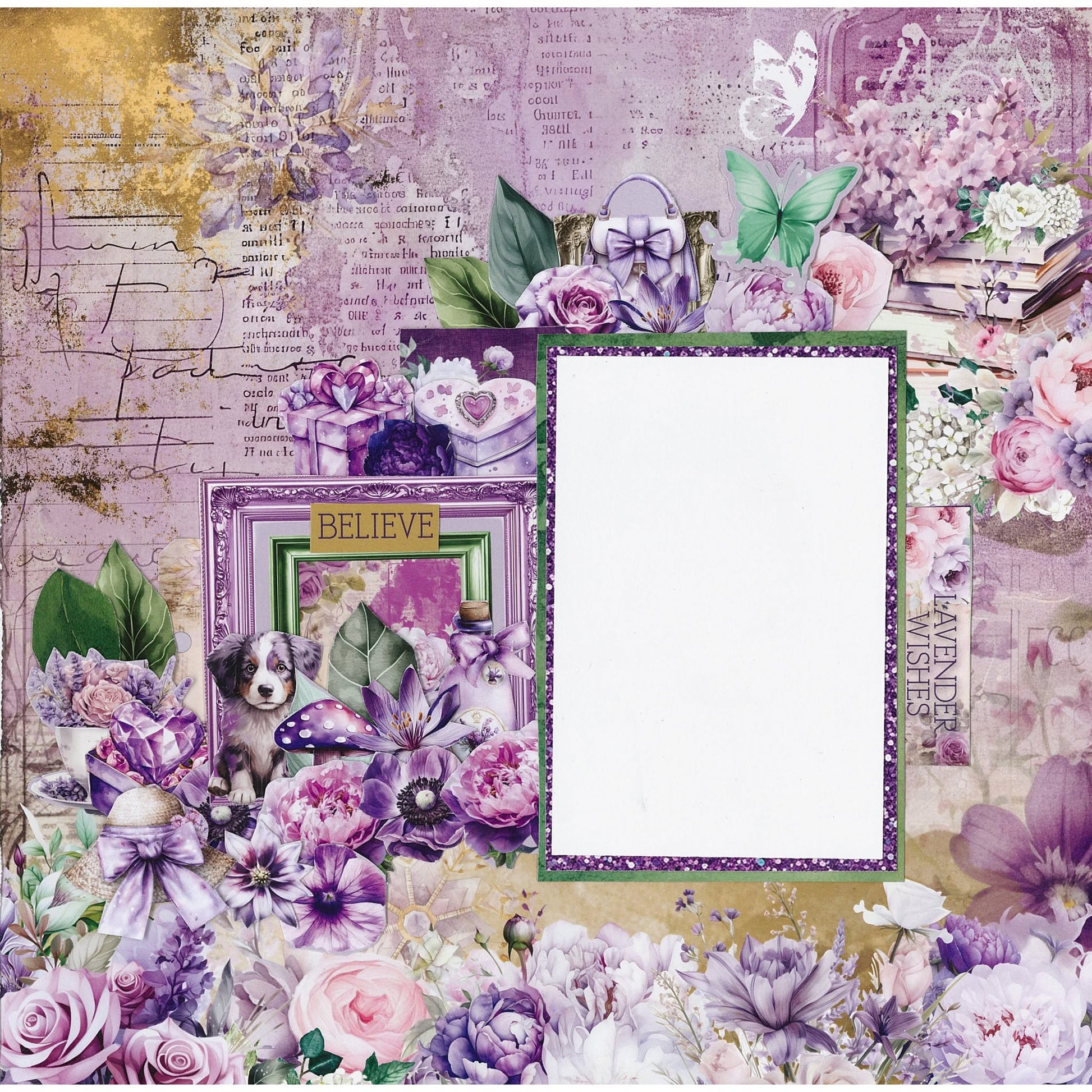 3 Quarter Designs - Violet Dreams Collection Designer Paper & Diecuts Set