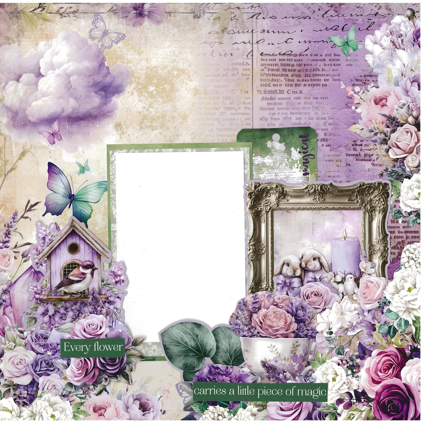 3 Quarter Designs - Violet Dreams Collection Designer Paper & Diecuts Set
