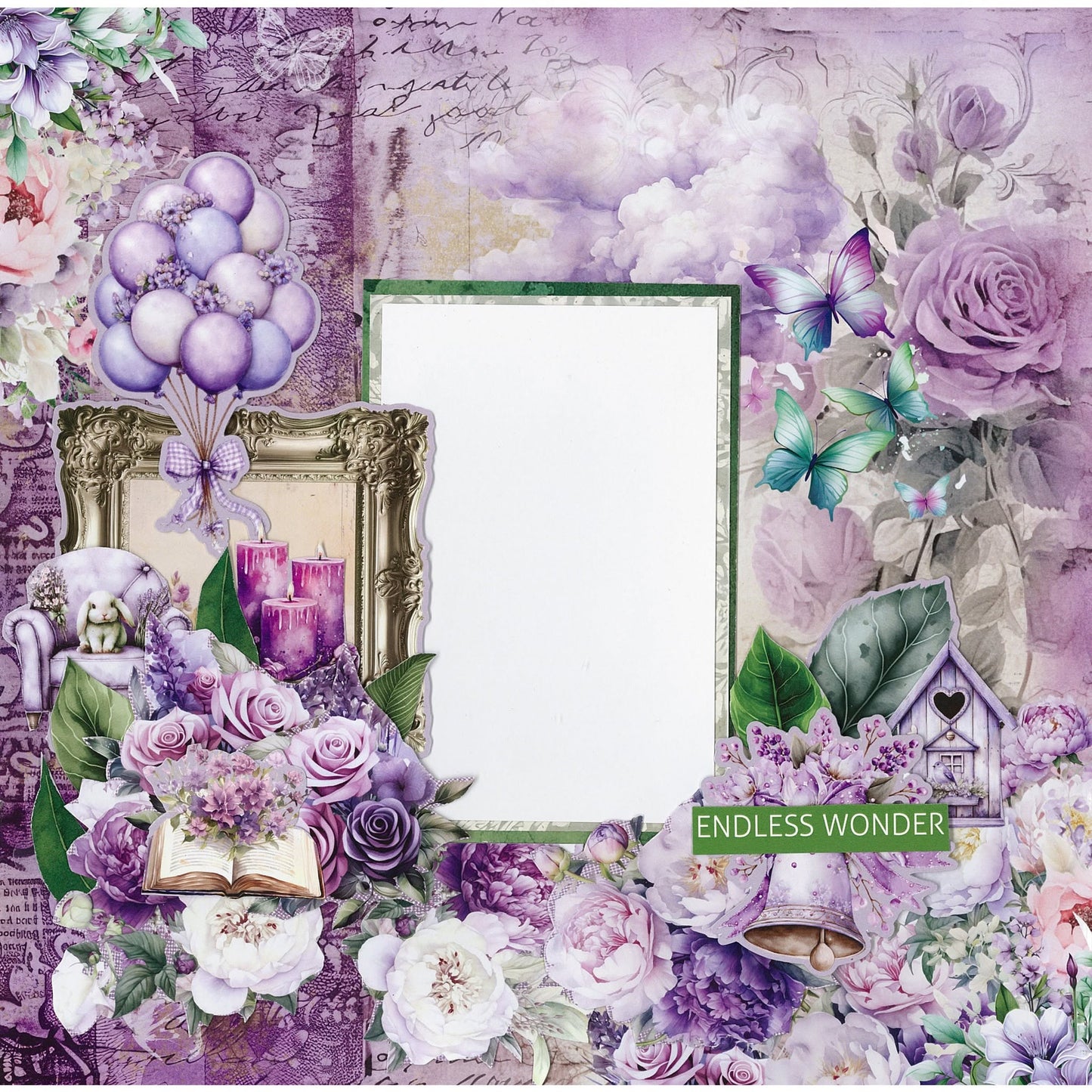 3 Quarter Designs - Violet Dreams Collection Designer Paper & Diecuts Set