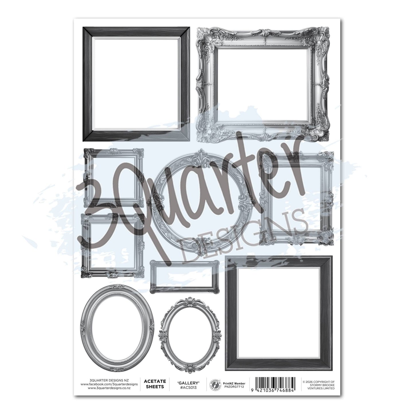 3 Quarter Designs - Acetate Sheet - Timeless Gallery