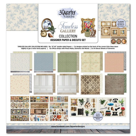 3 Quarter Designs - Timeless Gallery Collection Designer Paper & Diecuts Set