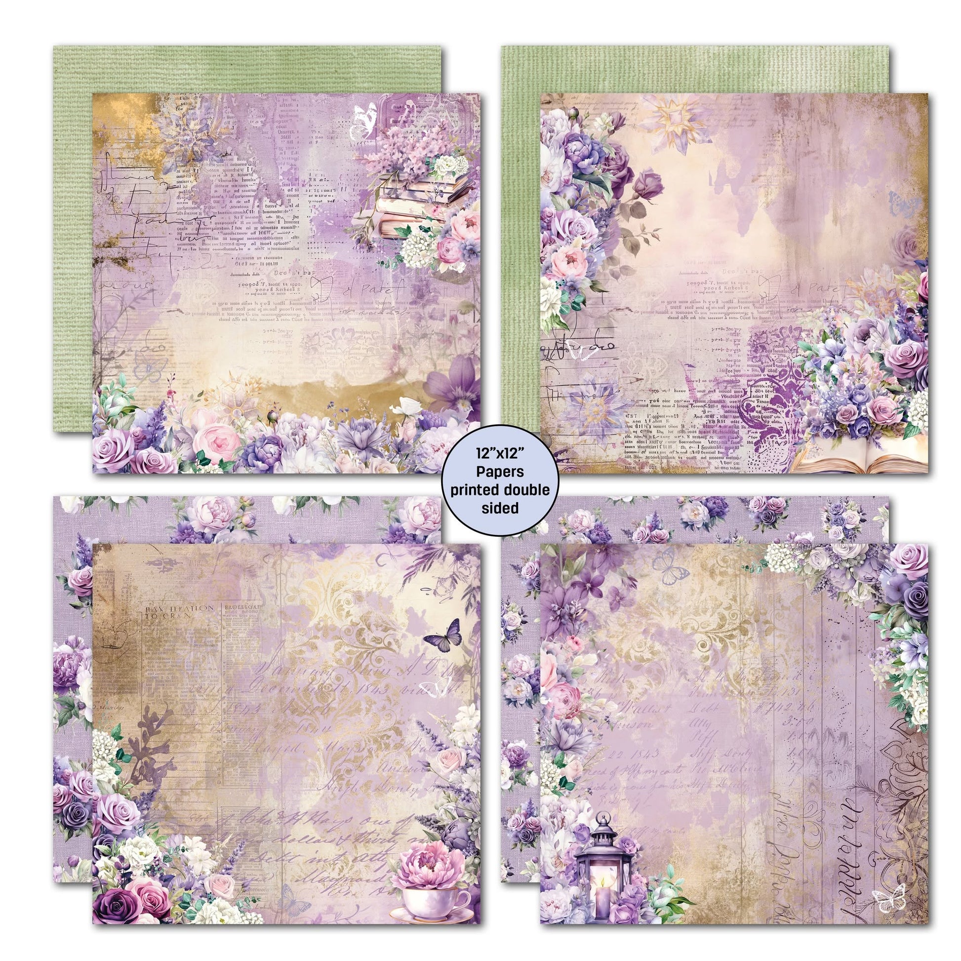3 Quarter Designs - Violet Dreams Collection Designer Paper & Diecuts Set