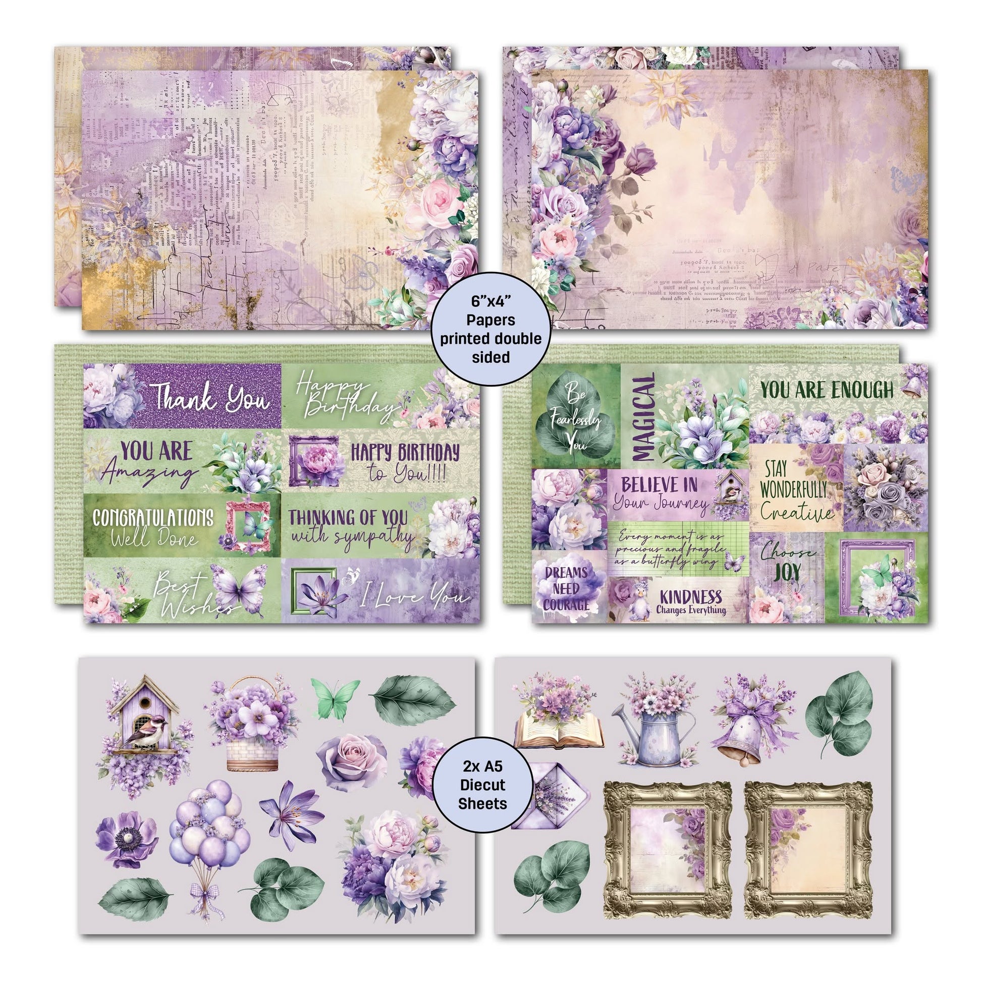 3 Quarter Designs - Violet Dreams Collection 8x8 Pack