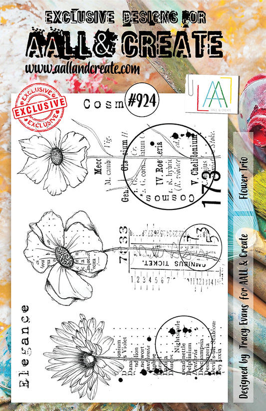 AALL & CREATE - A5 Stamps - Flower Trio
