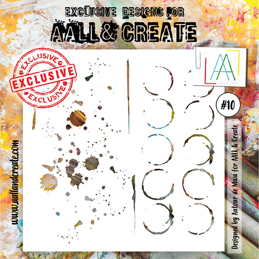 AALL & CREATE - 6X6  Stencil  -  #10 Designed by Autour de Mwa