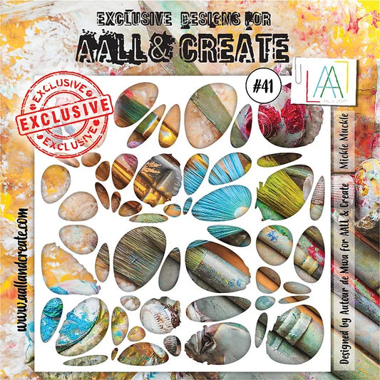 AALL & CREATE - 6X6  Stencil  - Mickle Muckle #41