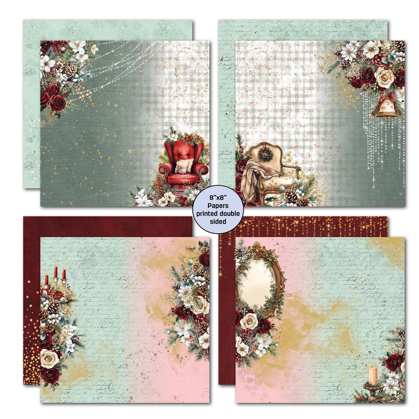 3 Quarter Designs - Silent Night Collection 8x8 Pack