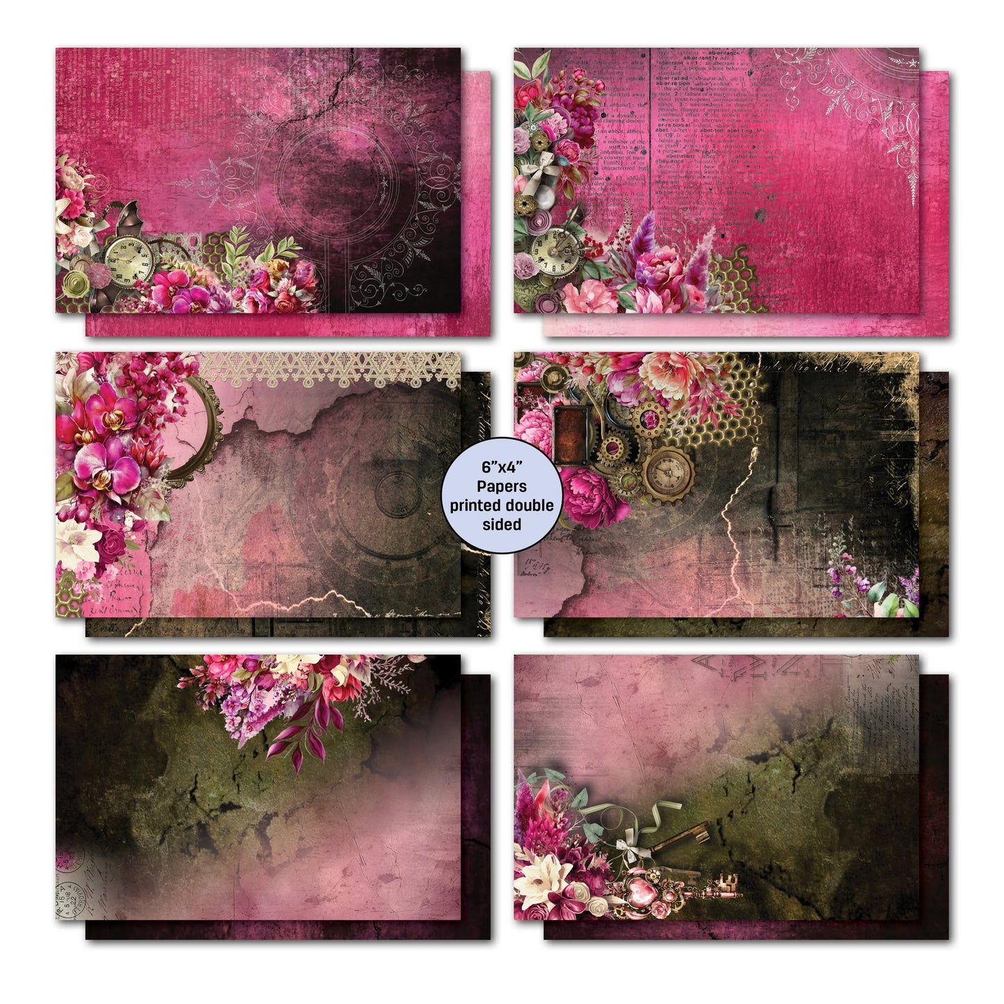 3 Quarter Designs - Mrs Aeronaut Collection 6x4 Card Pack
