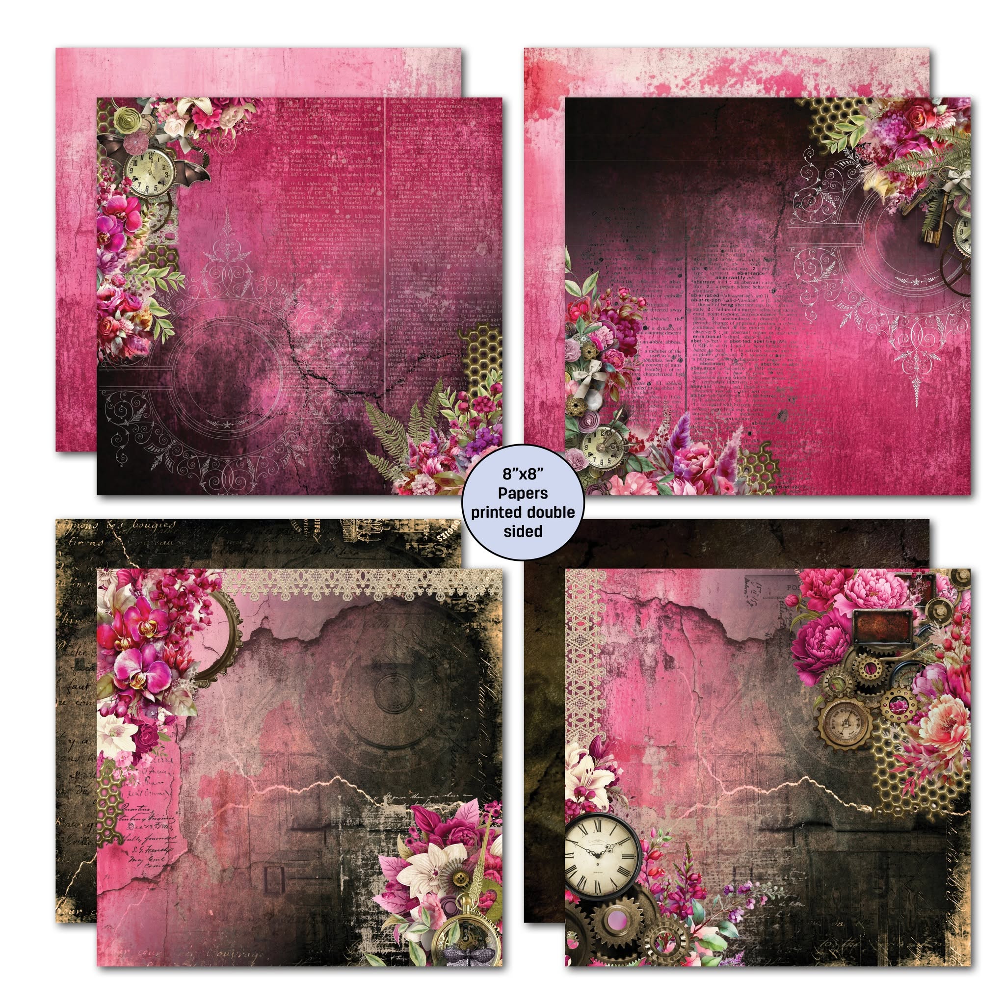 3 Quarter Designs - Mrs Aeronaut Collection 8x8 Pack