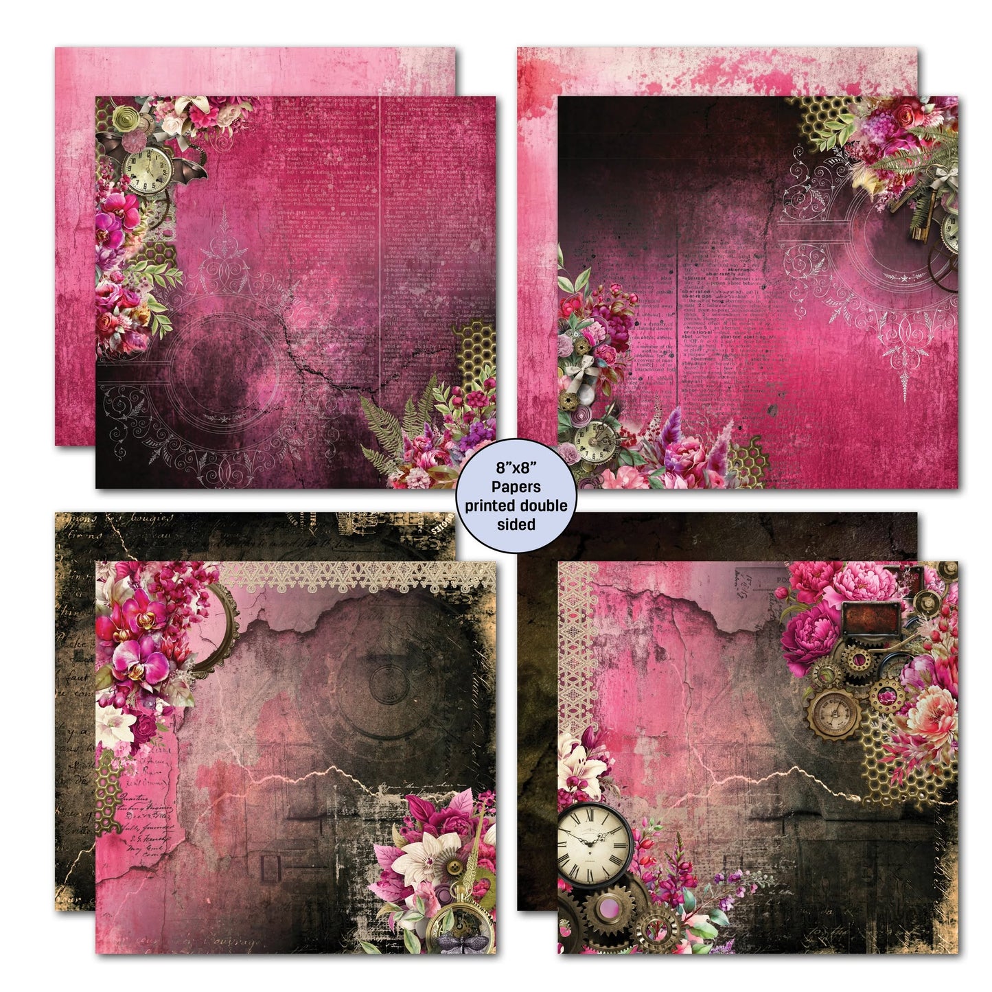 3 Quarter Designs - Mrs Aeronaut Collection 8x8 Pack