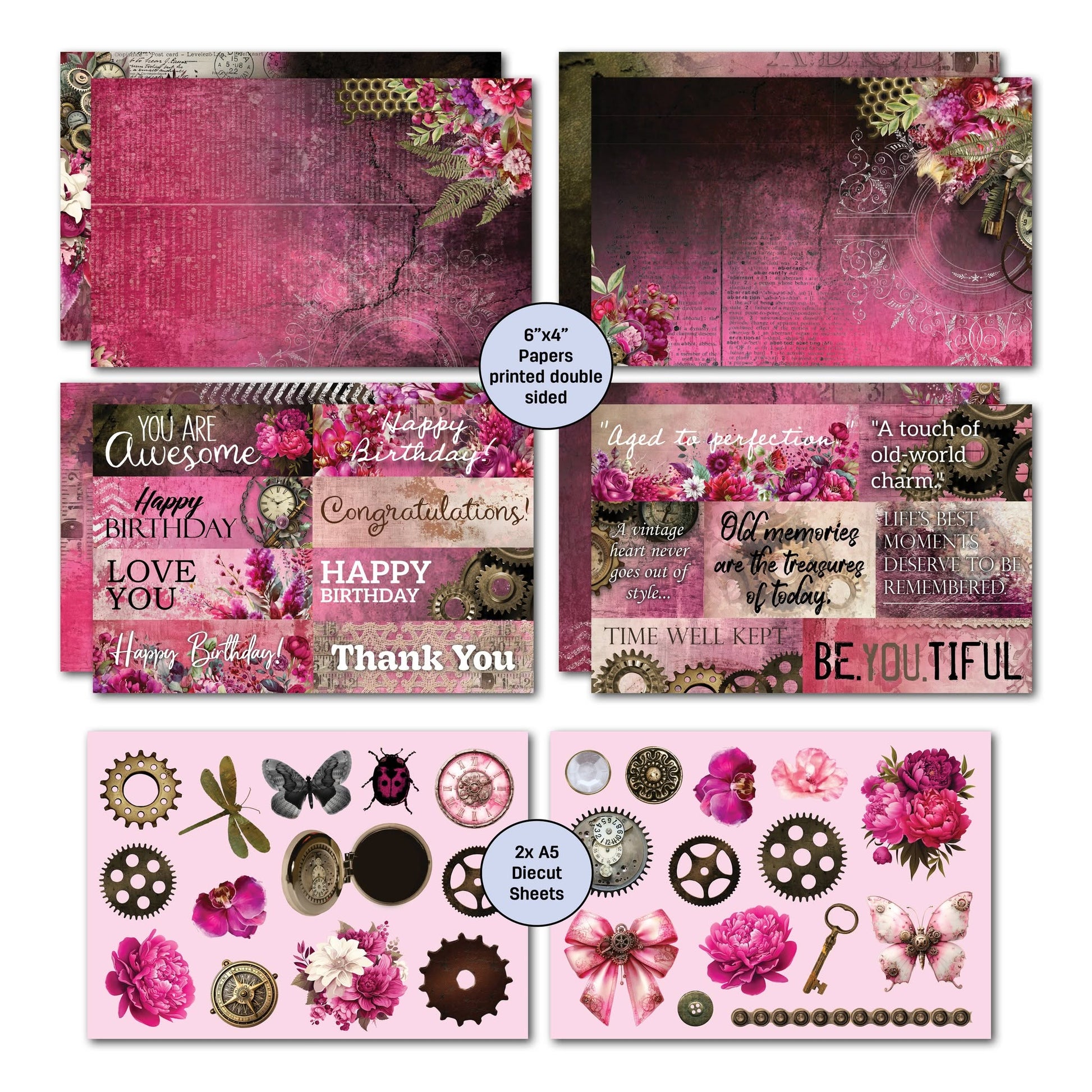 3 Quarter Designs - Mrs Aeronaut Collection 6x4 Card Pack
