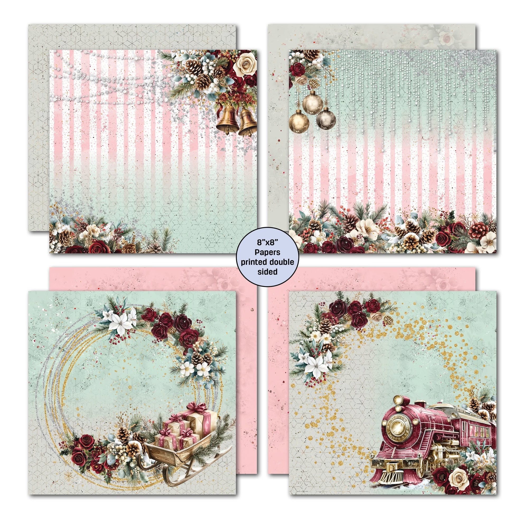 3 Quarter Designs - Silent Night Collection 8x8 Pack