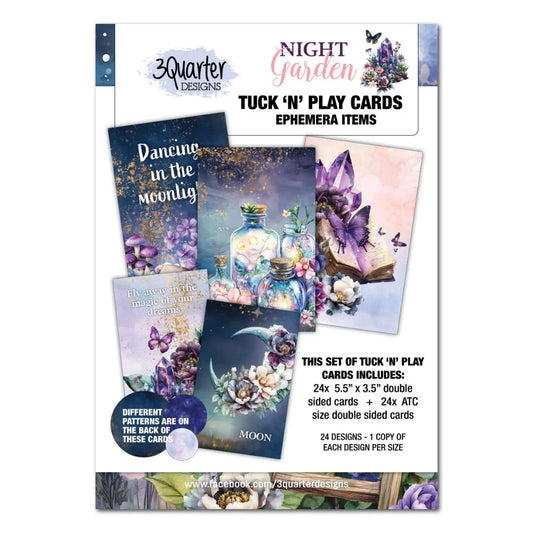 3 Quarter Designs -Night Garden Tuck 'n' Play Cards