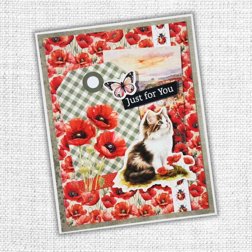 Paper Rose - Papercuts Card Making Kits - May 2025 Poopy Garden