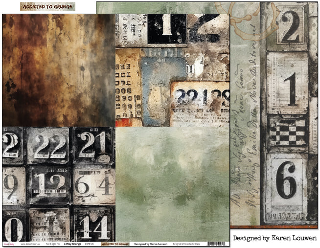 Bee Arty - Addicted To Grunge 12'' x 12'' Paper Collection Pack