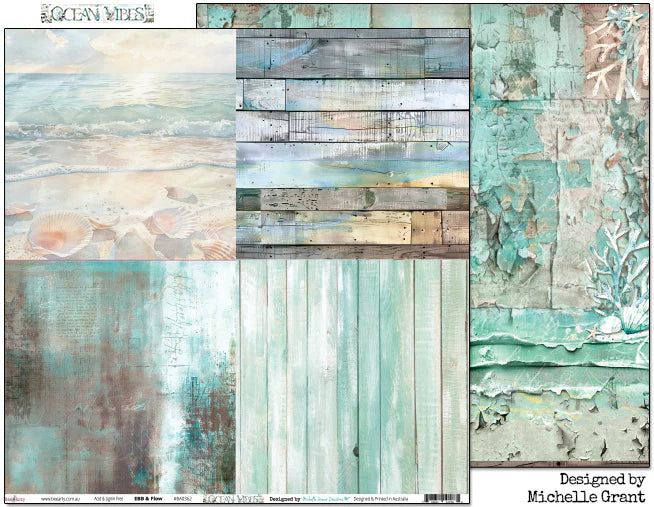 Bee Arty - Ocean Vibes 12'' x 12'' Paper Collection Pack