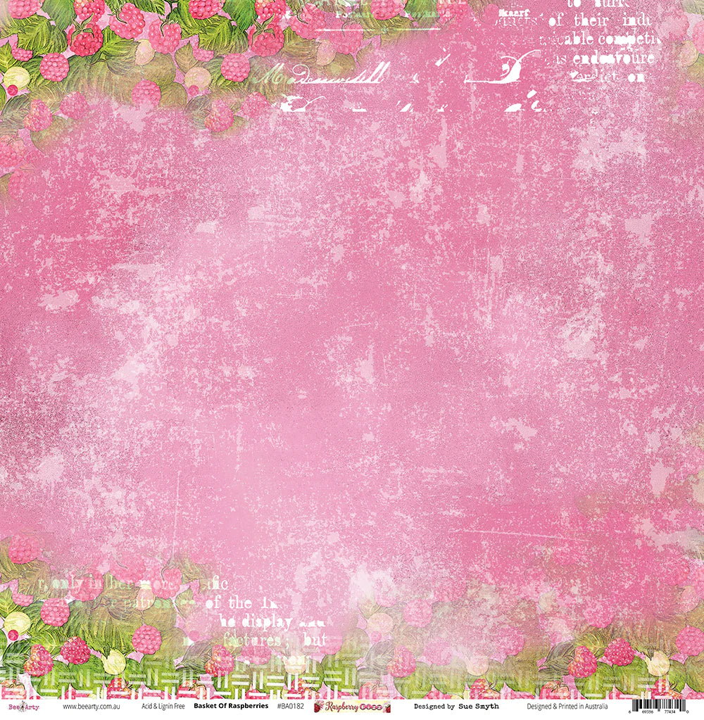 Bee Arty - Raspberry Fizz 12'' x 12'' Paper Packs