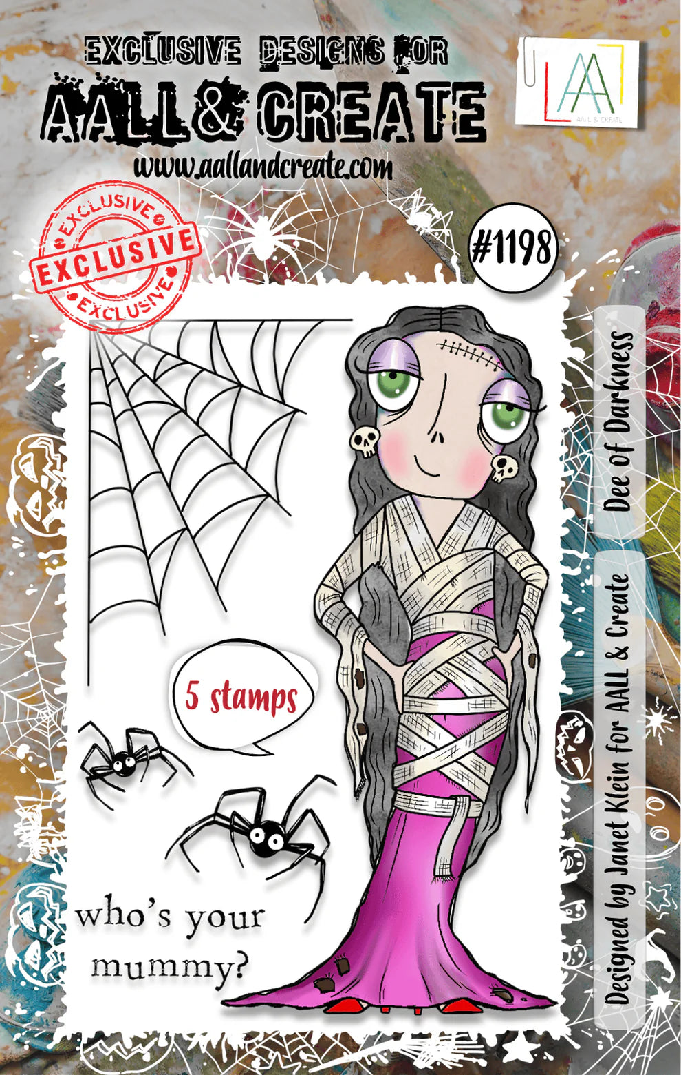 AALL & CREATE - A7 Stamps - Dee Of Darkness #1198