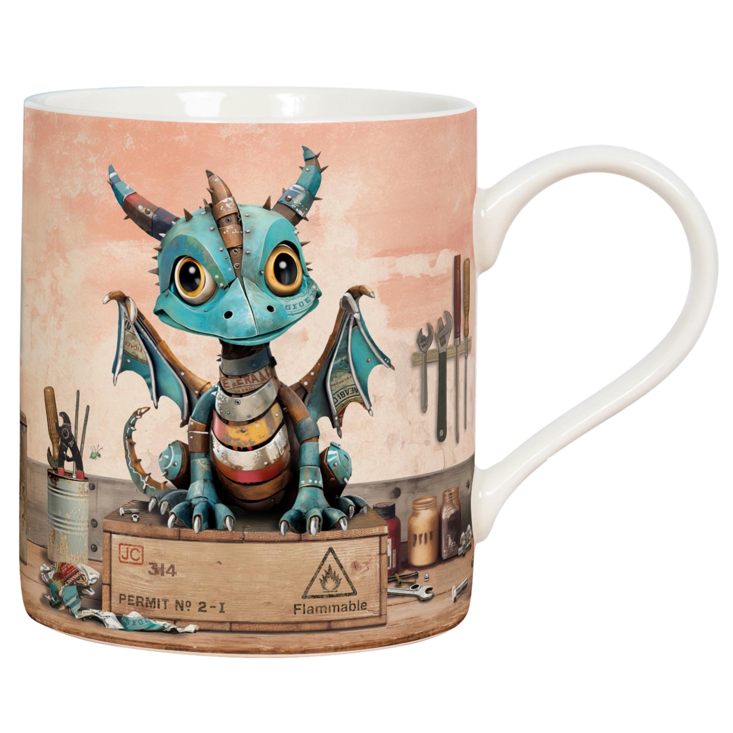 Bug Art Scrap Coffee Mugs Dragon