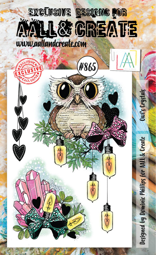AALL & CREATE - A6 Stamps - Owl's Crystals #865