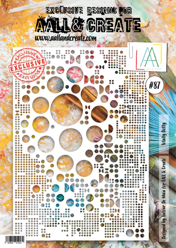 AALL & CREATE -A4  Stencil  - Totally Dotty #87