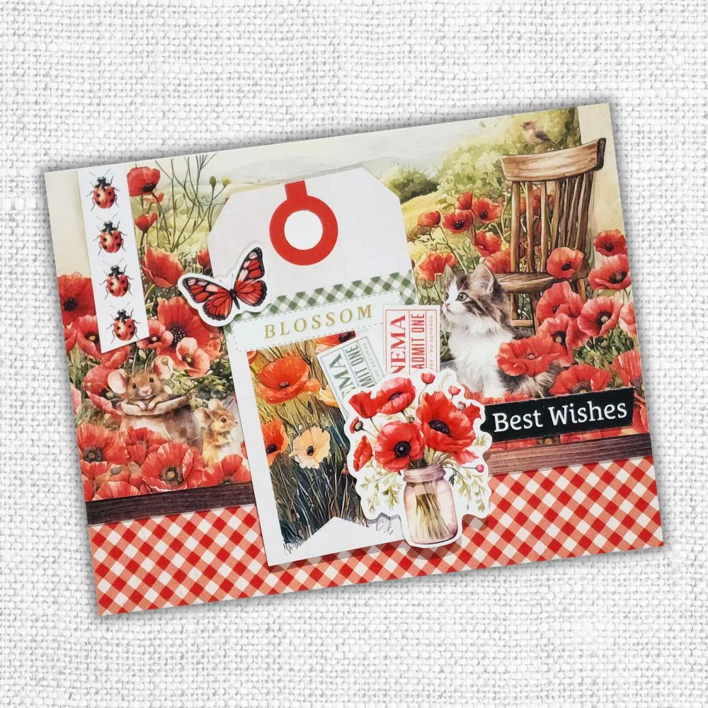 Paper Rose - Papercuts Card Making Kits - May 2025 Poopy Garden