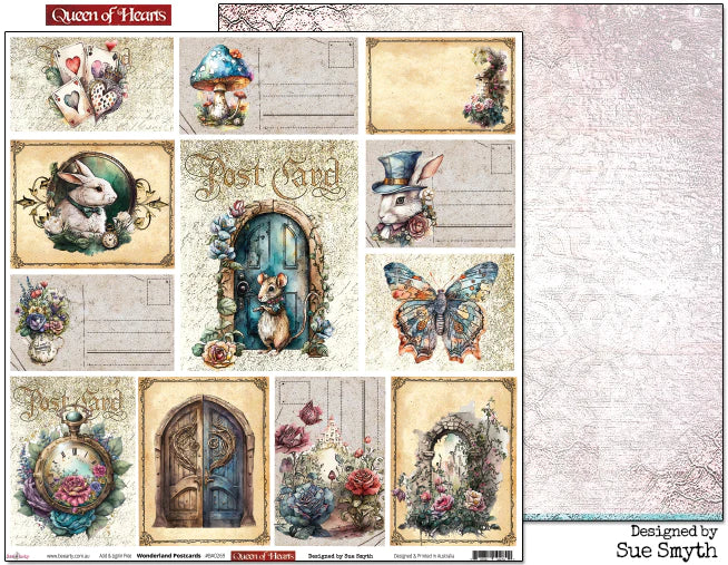 Bee Arty - Queen Of Hearts 12'' x 12'' Paper Packs NEW Collection