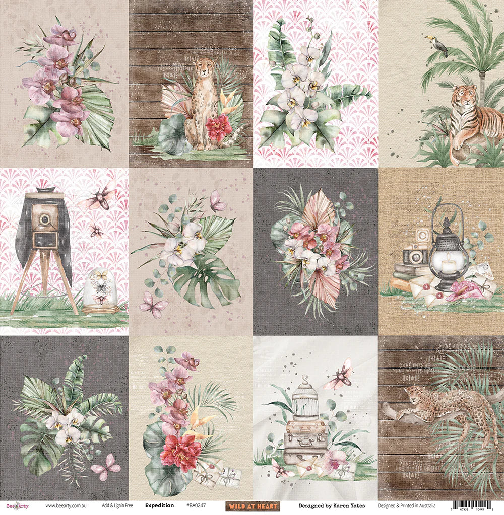 Bee Arty - Wild At Heart 12'' x 12'' Paper Packs