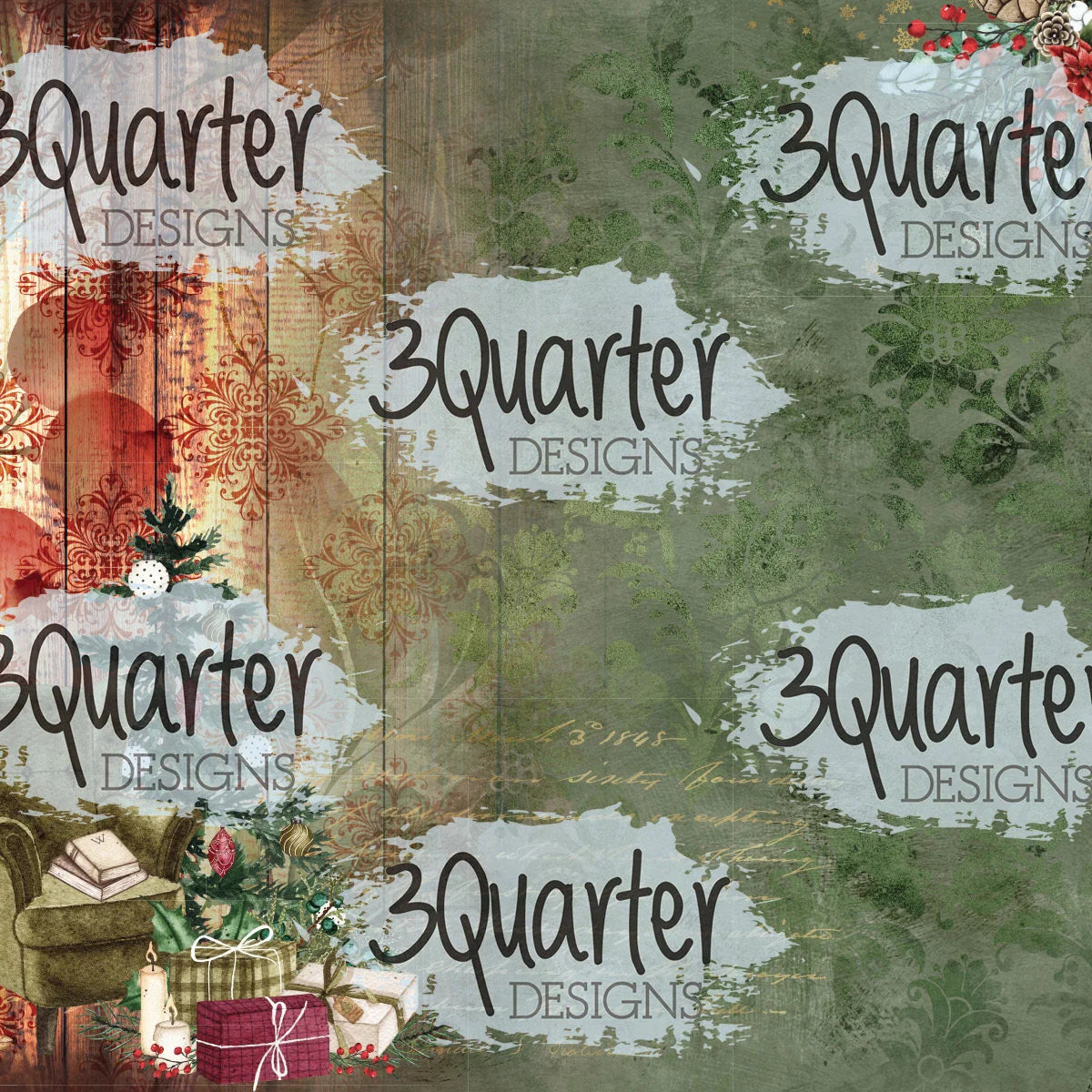 3 Quarter Designs - December Wishes 8x 8 collection pack