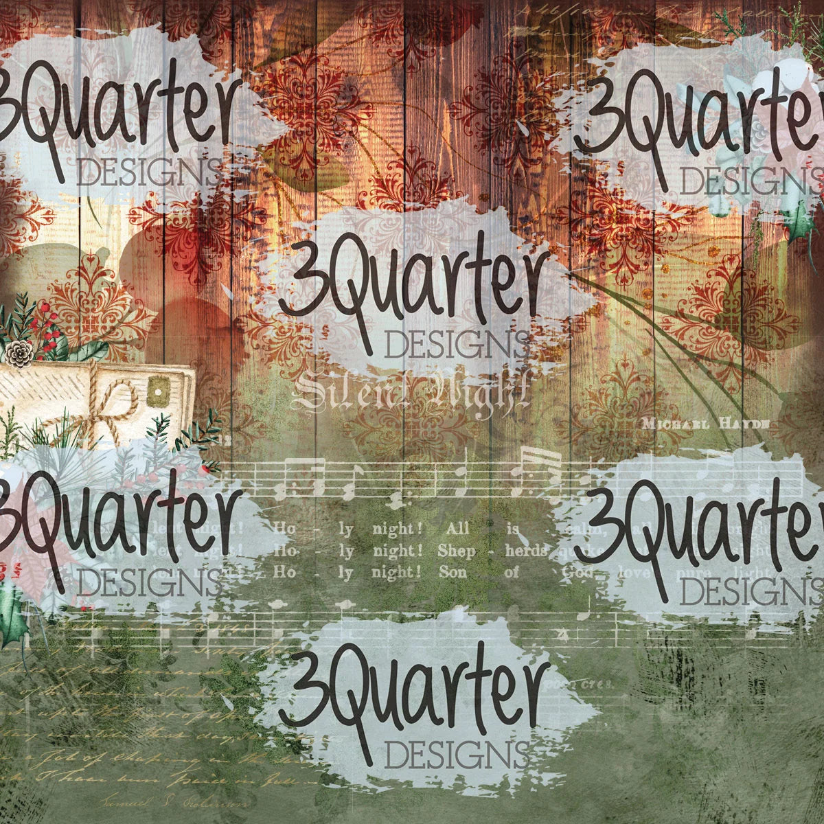 3 Quarter Designs - December Wishes 8x 8 collection pack