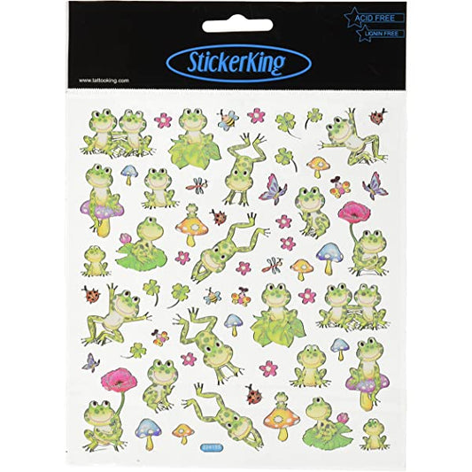 StickerKing -  Multi Coloured Spotted Frogs
