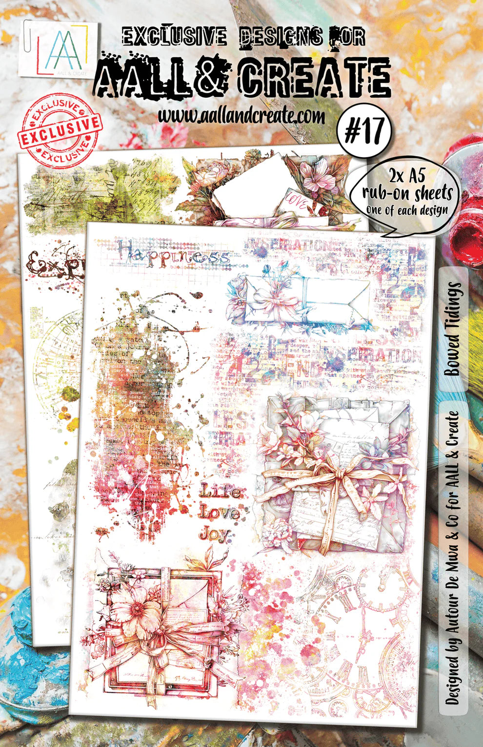 AALL & Create Rub-on Sheets Bowed Tidings # 17