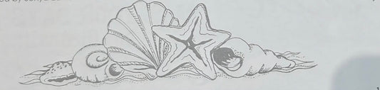 Kaszazz Rubber Stamp - Shell Border