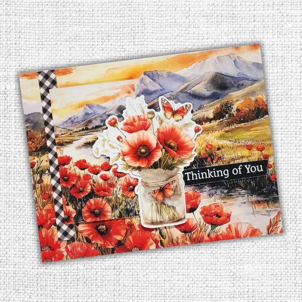 Paper Rose - Papercuts Card Making Kits - May 2025 Poppy Garden