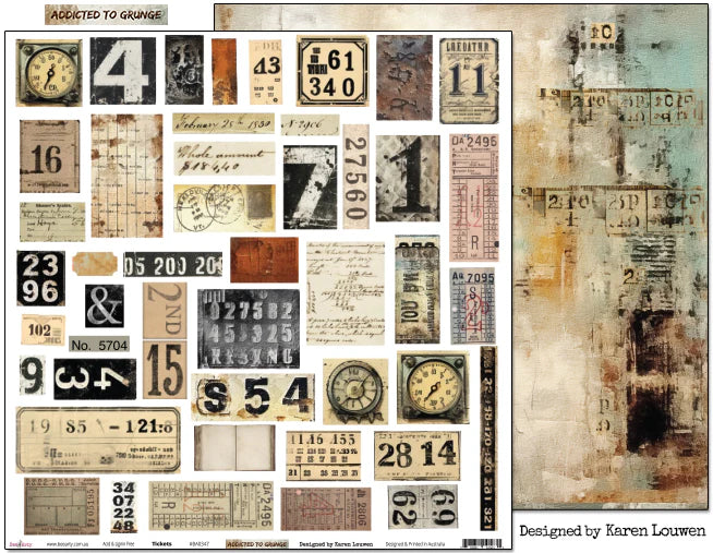 Bee Arty - Addicted To Grunge 12'' x 12'' Paper Collection Pack