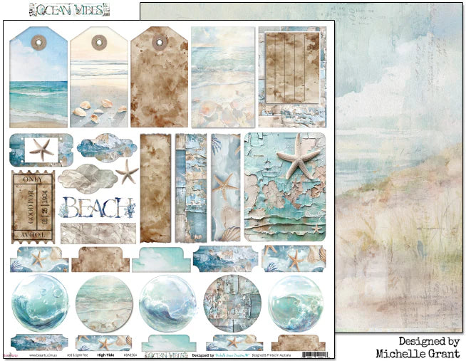 Bee Arty - Ocean Vibes 12'' x 12'' Paper Collection Pack
