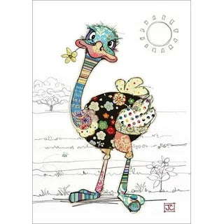 Bug Art Luxury Greeting Cards -Ozzie Ostrich
