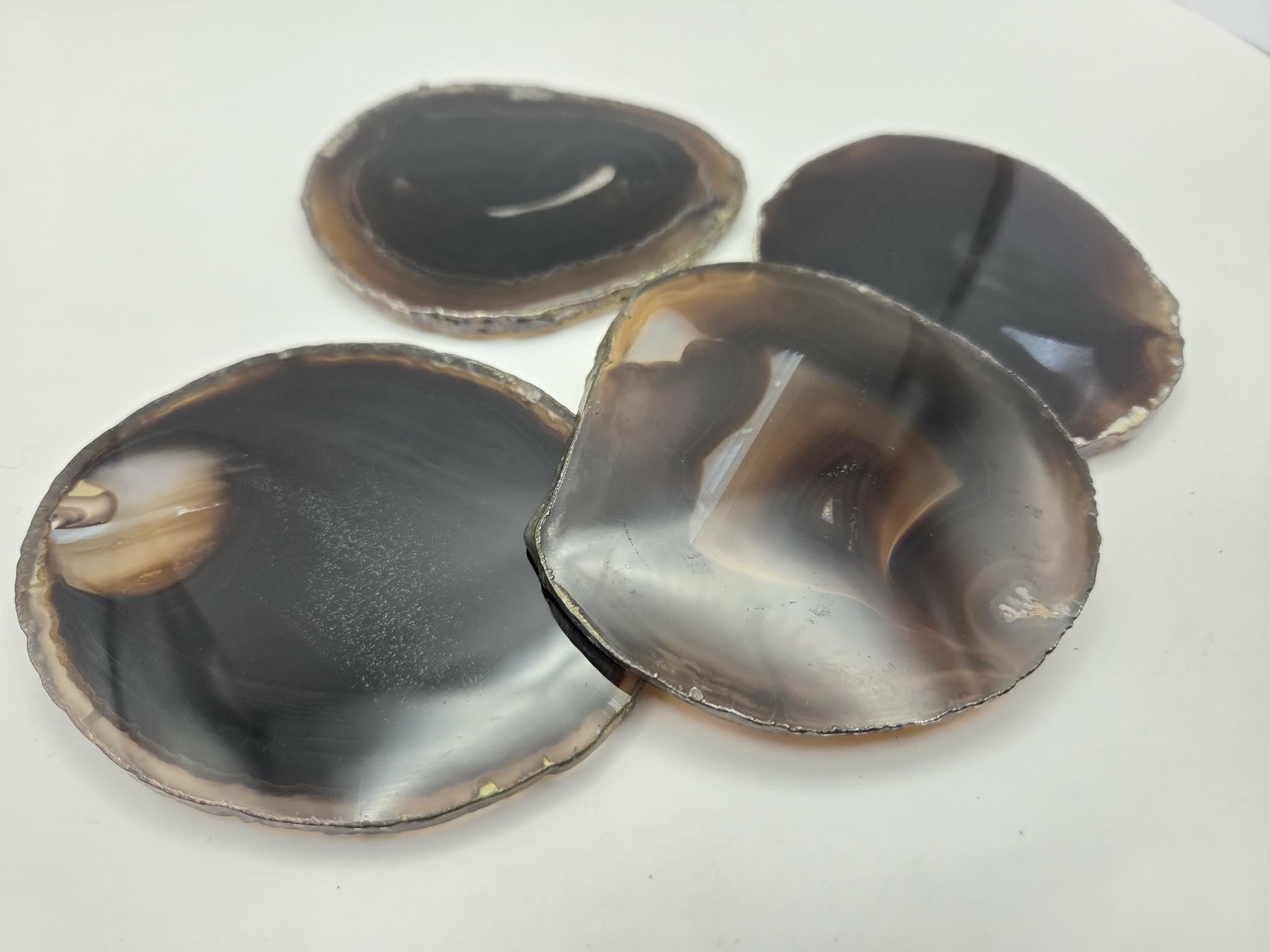 Agate Coaster Set - Earthy