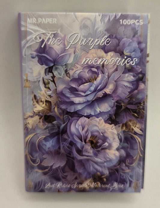 Mini Ephemera books - Purple Memories